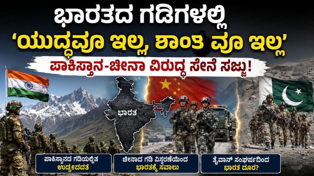 ಭಾರತದ ಗಡಿಗಳಲ್ಲಿ ‘ಯುದ್ಧವೂ ಇಲ್ಲ, ಶಾಂತಿಯೂ ಇಲ್ಲ’ ಪರಿಸ್ಥಿತಿ: ಪಾಕಿಸ್ತಾನ-ಚೀನಾ ವಿರುದ್ಧ ಸೇನೆ ಸಜ್ಜು