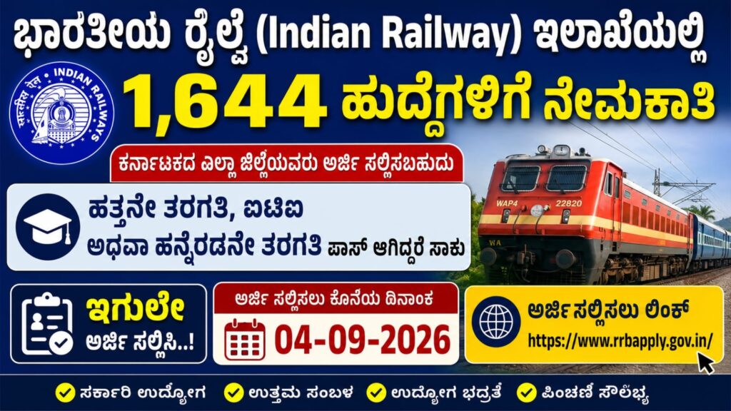 ಭಾರತೀಯ ರೈಲ್ವೆ ನೇಮಕಾತಿ 2026 ಅಧಿಸೂಚನೆ