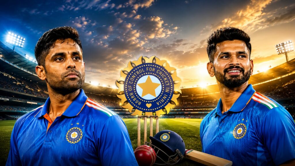 ಸೂರ್ಯಕುಮಾರ್ ಯಾದವ್ ಮತ್ತು ಶ್ರೇಯಸ್ ಅಯ್ಯರ್ ಭಾರತ ಟಿ20 ನಾಯಕತ್ವ ಬದಲಾವಣೆ