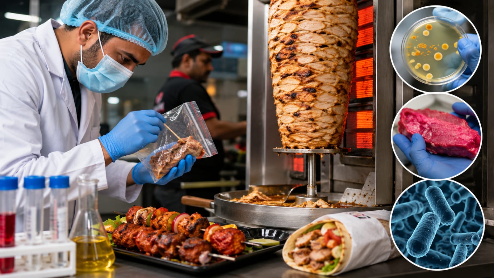 FSSAI food safety inspection on kebab and shawarma samples in Karnataka
