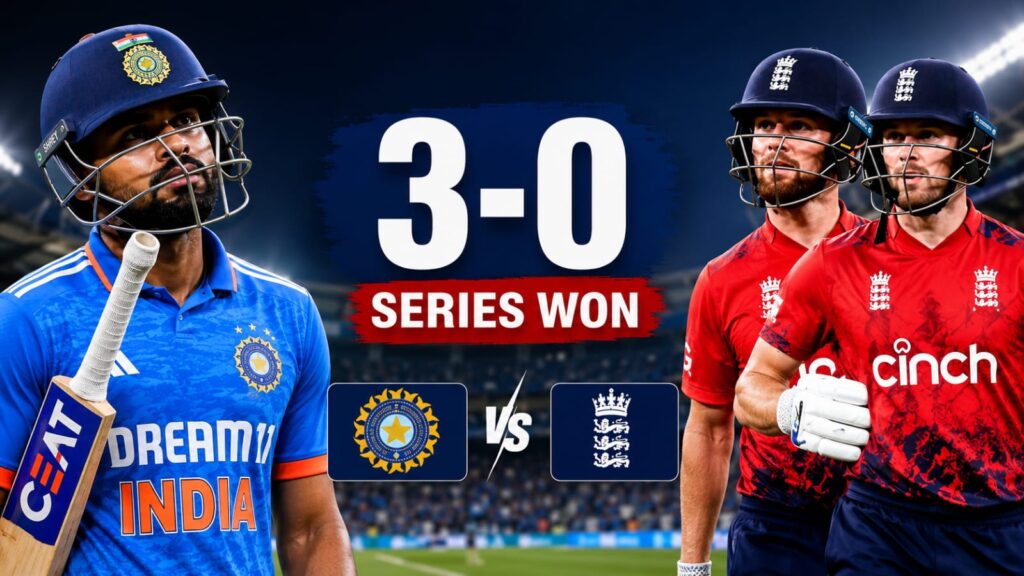 ಭಾರತ vs ಇಂಗ್ಲೆಂಡ್ ಟಿ20 ಸರಣಿಯ ನಾಲ್ಕನೇ ಪಂದ್ಯದಲ್ಲಿ ಬ್ಯಾಟಿಂಗ್ ನಡೆಸುತ್ತಿರುವ ನಾಯಕ ಶ್ರೇಯಸ್ ಅಯ್ಯರ್